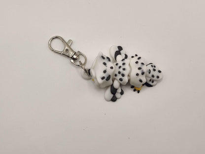 Snowy Owl Keychain | Cute White Owl Charm | 3D Printed Bird Keychain | Mini Winter Owl - ToyForge 3D