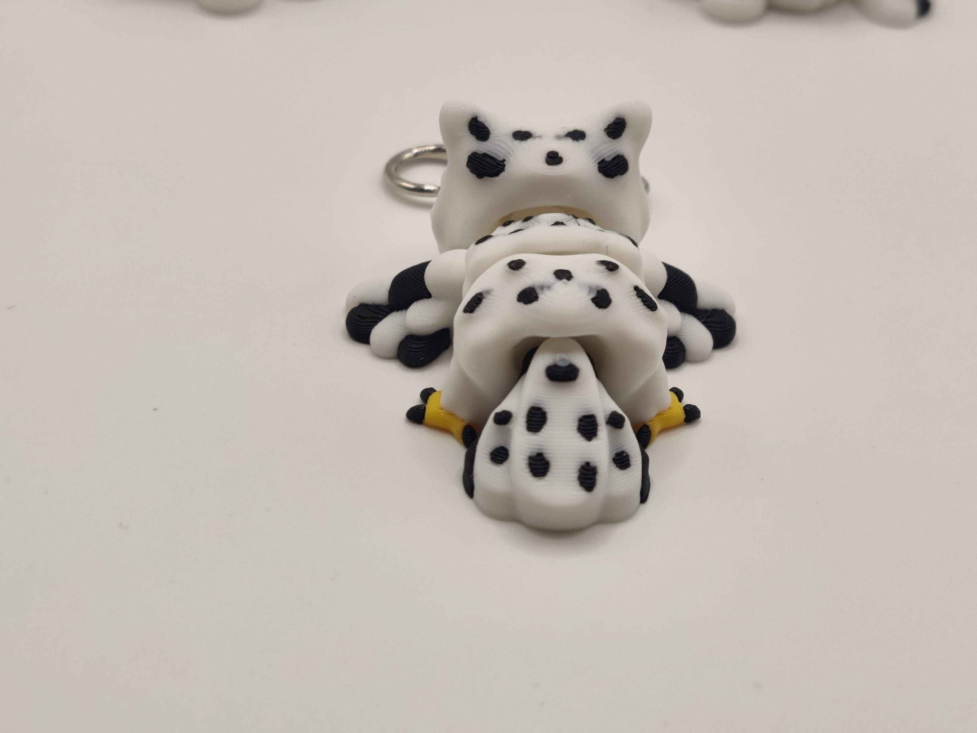 Snowy Owl Keychain | Cute White Owl Charm | 3D Printed Bird Keychain | Mini Winter Owl - ToyForge 3D