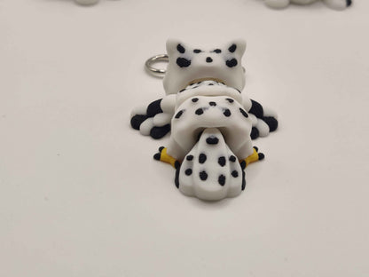 Snowy Owl Keychain | Cute White Owl Charm | 3D Printed Bird Keychain | Mini Winter Owl - ToyForge 3D