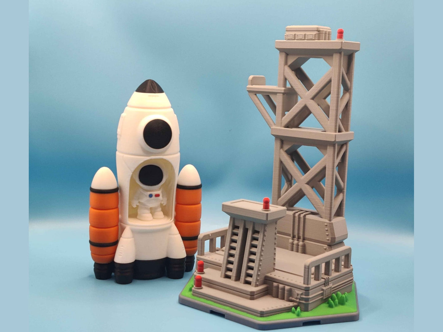 Spaceship Playset with Astronaut Figure - ToyForge 3D