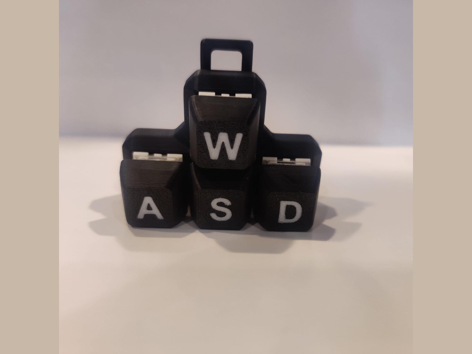 WASD Clicker - Keyboard Fidget Toy - Mechanical Clicker Keychain - ToyForge 3D