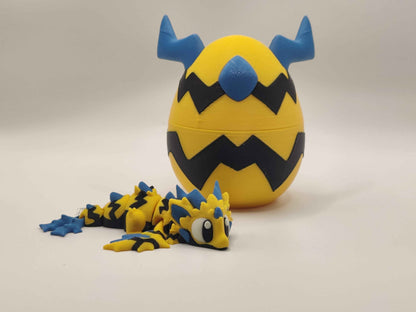 Wild Voltage Mini Dragon & Egg | Electric Dragon | Cute Fantasy Dragon Gift - ToyForge 3D